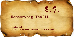 Rosenzveig Teofil névjegykártya